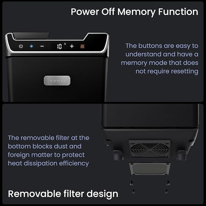 Car Refrigerator for Tesla Model Y Juniper, Rear Center Console Fridge for Model Y 2026~2025, Cooler & Warmer, Portable Freezer for Camping Commuting Sports & Traveling