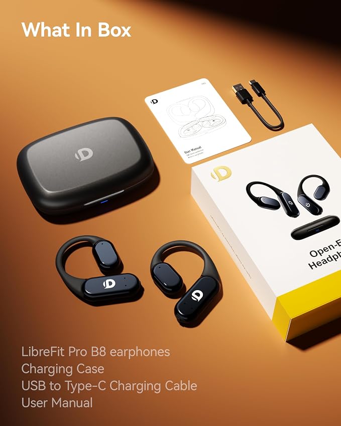 DEMICEA Gen 2 Open Ear Headphones - True Bone Conduction Wireless Earphones, Bluetooth 6.0, Tuned for Audio, Fit for Running, Yoga, Up to 60H Playtime with Case, IP68