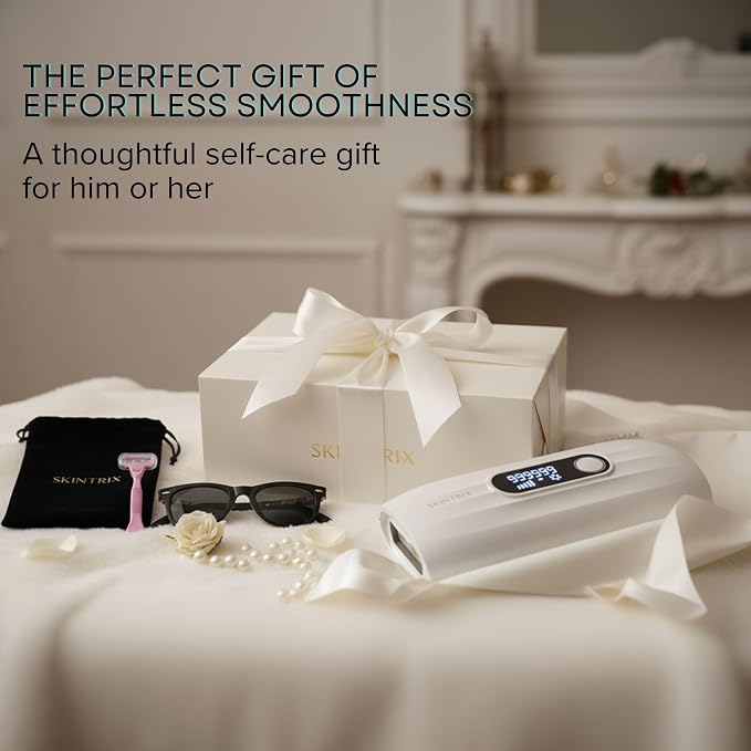 FrostLite Pro Ice Cooling IPL Laser Hair Removal Device - At Home Gentle & Painless Hair Reduction for Smooth, Hair-Less Skin on Body for Women and Men