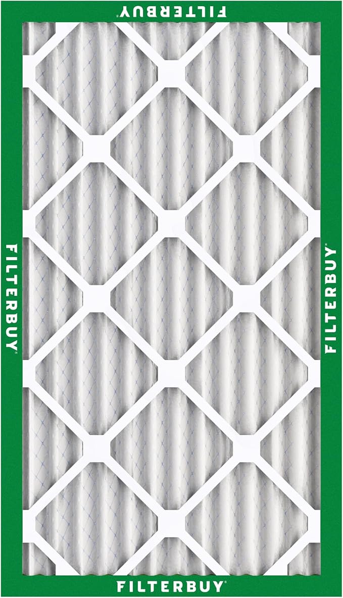 Filterbuy 20x30x2 Air Filter MERV 8 Essential Dust & Allergy Defense (5-Pack), Electrostatic Pleated HVAC AC Furnace Filters Replacement, Made in USA (Actual Size: 19.75 x 29.75 x 1.75)