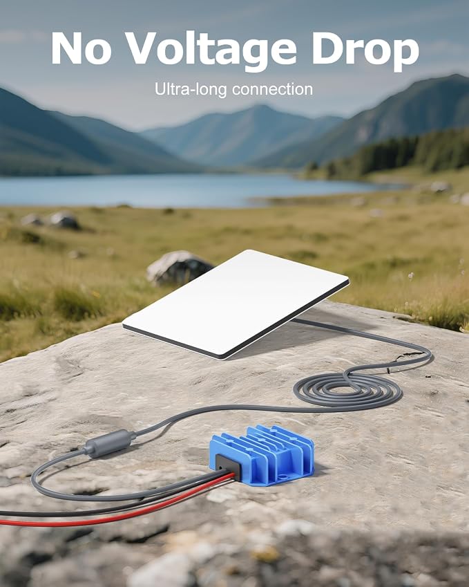 Starlink Mini 12V Adapter DC Step Up Converter 12V to 30V 3.5A Smart Boost Starlink Mini Power Supply Cable Battery Pack Blue for RV Accessories 9-28V Input with Waterproof DC Port No Voltage Drop