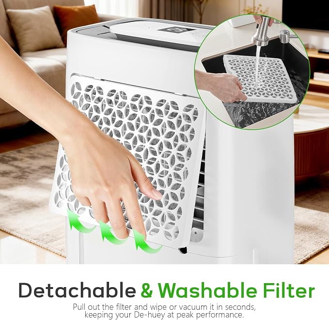 Manastin 5500 Sq.Ft Dehumidifier for Basement with Drain Hose, 80 Pints/Day (Standard 50 Pint), Energy Efficient Dehumidifier, Timer & Child Lock, for Large Room, Home, Garage