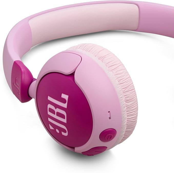 JBL Junior 320BT - Wireless on-Ear Kids Headphones with JBL Safe Sound (<85dB), Fit for Kids, Parental Control with Customizable Volume & Playtime and 50Hr Battery Life (Purple)