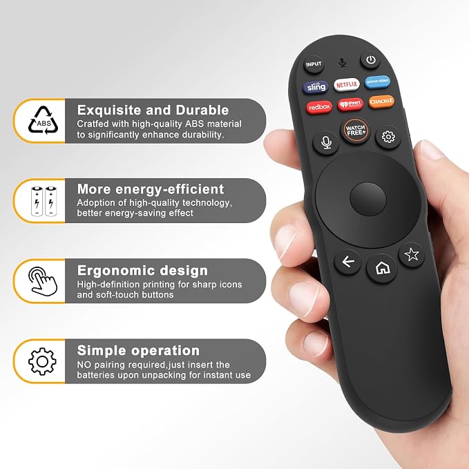 Universal Voice Remote Control for VIZIO Smart TV Remote Control Replacement XRT270 Bluetooth Voice Remote Control for VIZIO SmartCast D/E/P/M/V/PX-Series 4K QLED Quantum Pro Smart TVs