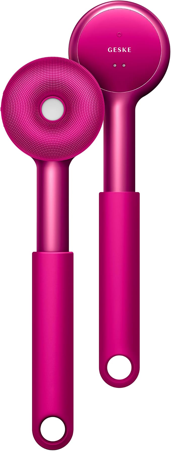 GESKE LED Sonic Full-Body Brush | 9 in 1 | Body Cleansing Brush & Intensive Exfoliator with LED | with SmartSonic Pulsations | Expert Deep Cleansing & Massage | Rough Skin Remover | Adjustable Handle