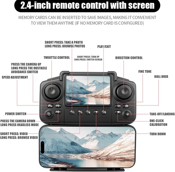 Drones for kids 8-12 with camera 4K HD – Drone with camera for kids & Beginners, Mini kids drone with Fancy LED Lights, 2.4" Built-In FPV Screen, Dual Batteries, Indoor & Outdoor Toy Gift