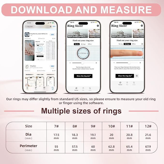 Ceramic Smart Ring, Advanced Health & Fitness Tracker with Heart Rate, Blood Oxygen, Sleep Monitoring, 5ATM Waterproof, Long-Lasting Battery, Remote Camera Control, for Android & iOS (Pink, 7)
