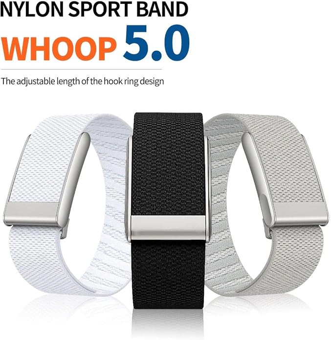 DADO Nylon Soft Band Compatible with WHOOP 5.0, One, Peak, and Life | Adjustable, Durable & Secure Fit Strap | NOT for Gen 4