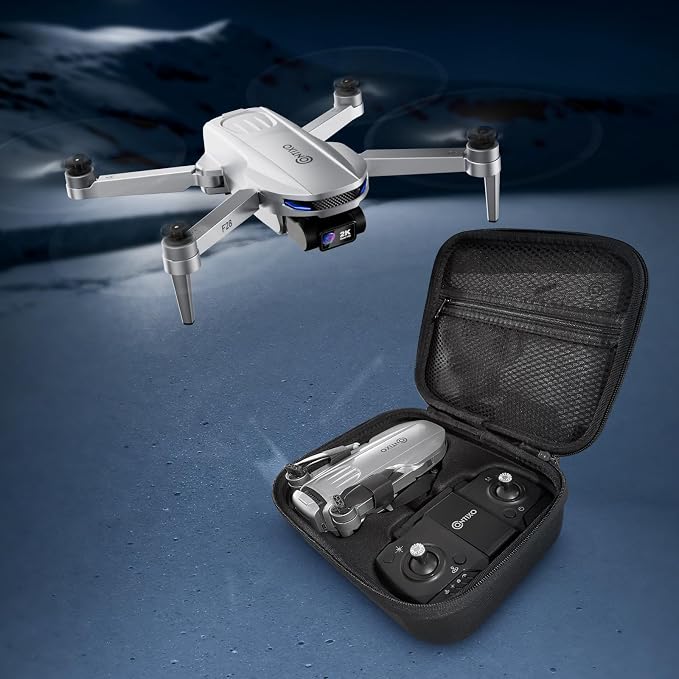 Contixo F28 GPS Drone with Camera for Adults Beginners, Foldable FPV Drone with Auto Follow, One Key Return, Waypoint Flight, Selfie Mode, 23 Min Flight Time, Carrying Case, No FAA Registration