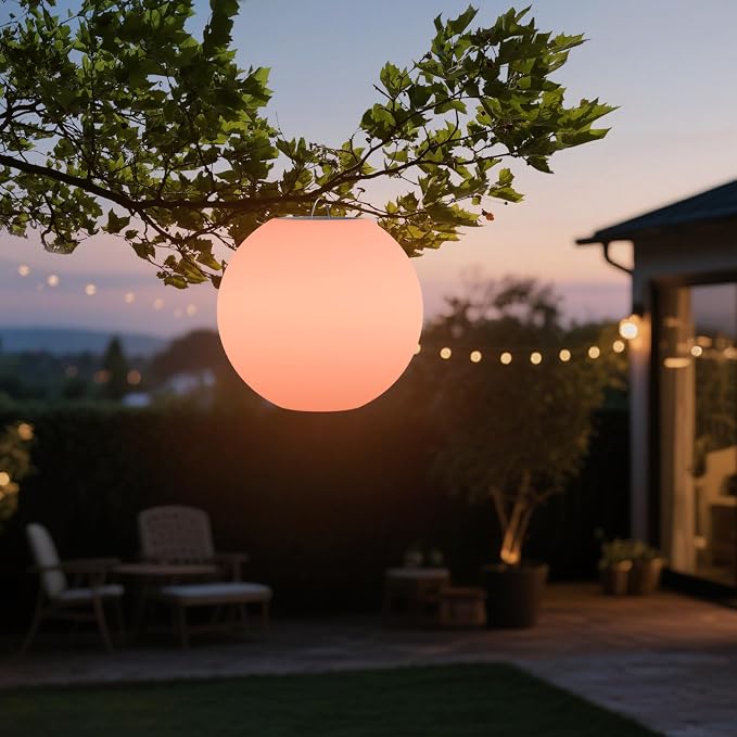 FUYO Decorative Lamp with Speaker with RGB Waterproof, Portable Night Light, Outdoor Table Lamp wiht Speaker, Floating Pool Light Outdoor Speaker for Indoor Patio