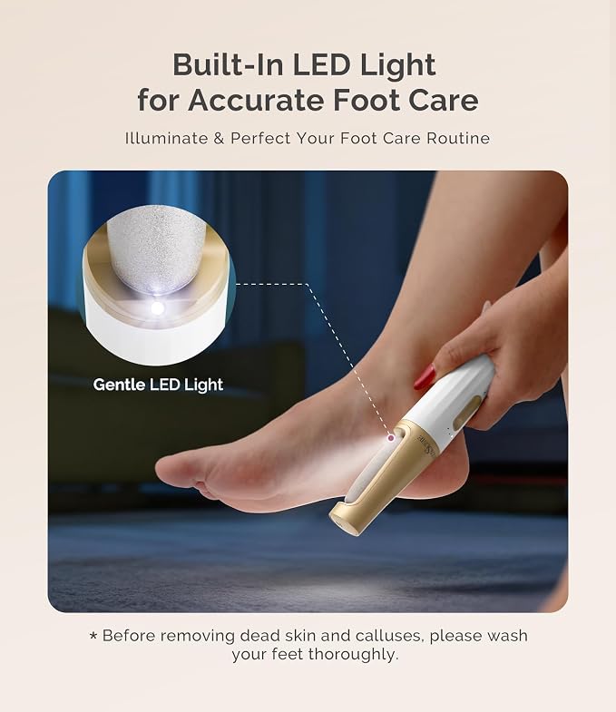 MelodySusie Electric Callus Remover for Feet PC800G and Nail Art Tools Storage Box with 18 Holes & 7 Compartments