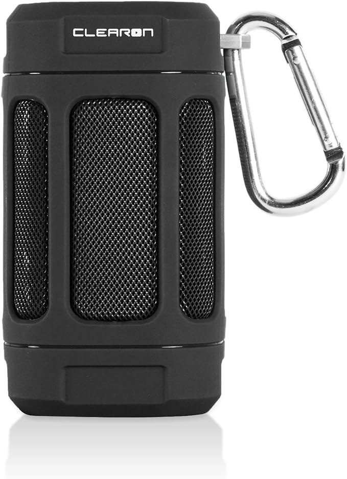 – Wireless Waterproof Portable Bluetooth 5.0 Speaker with Bike Mount & Remote – Premium Sound Quality & Loud 8W Mini Speaker – 10 Hours of Playtime (Black)