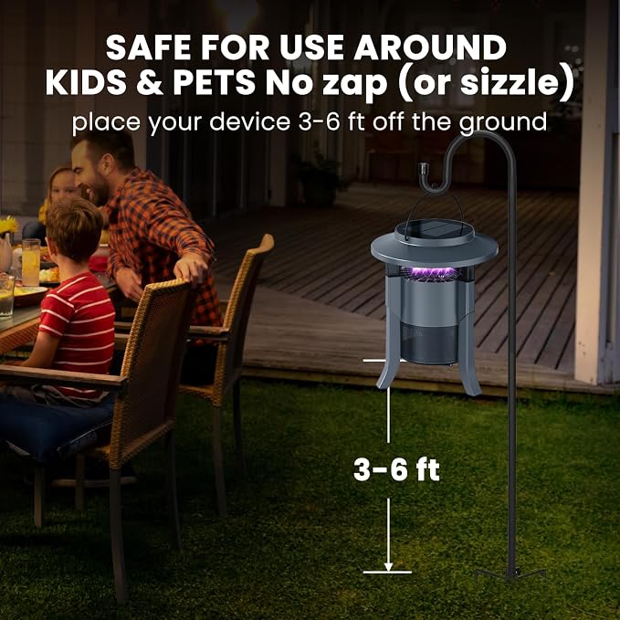 Mosquito Trap & Bug Zapper Indoor Outdoor, Fly Trap with LED Light, Fan, Sleep and Timer Modes, Black