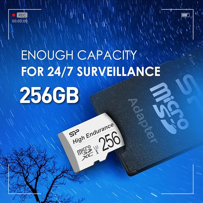 Silicon Power 256GB High Endurance UHS-I microSDXC Memory Card with SD Adapter NOT Compatible with Switch 2