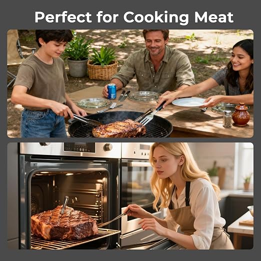 BlueSwan Wireless Meat Thermometer Digital, Food Thermometer Bluetooth 820 ft Range with APP for Grill Smoker Oven, Magnetic Design for BBQ Cooking, Birthday Gifts for Men Dad Husband
