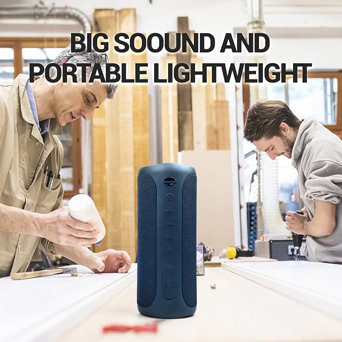 Bluetooth Shower Speaker Waterproof - Small Portable Bluetooth Speaker Wireless with Clip - Powerful Bass and Louder Volume - Colorful Lights and Lightweight