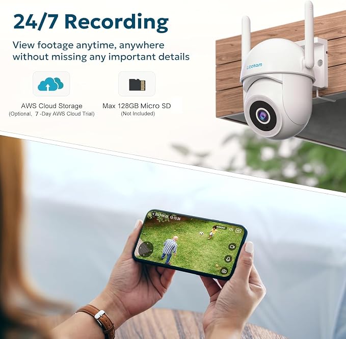 litokam 5MP Security Camera Outdoor, 5G/2.4G WiFi Home Security Camera Outside with Color Night Vision, 360° PTZ Wireless Cam with AI Motion Detection & 2-Way Talk, Support NVR/Alexa