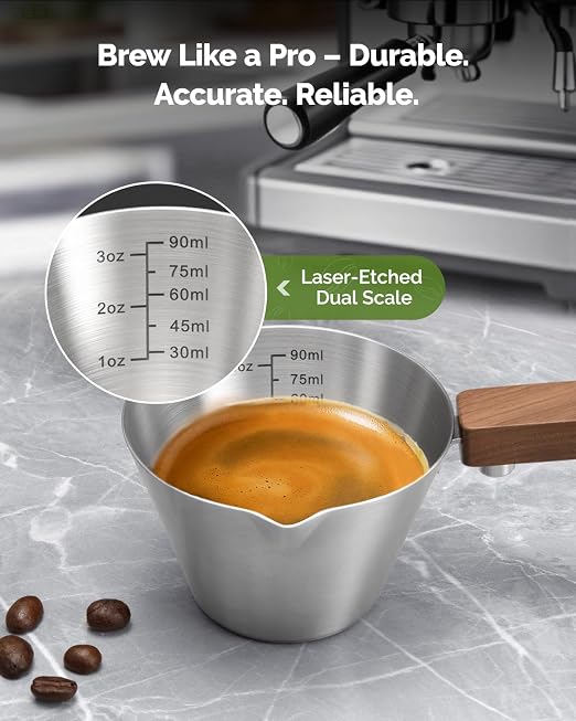 Maestri House Mini Coffee Scale with Timer, USB-C Rechargeable Espresso Scale+ Espresso Measuring Cup