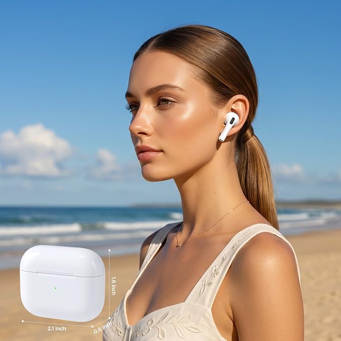 Wireless Charging Case for AirPods 3rd Generation | Replacement Charger Case with Bluetooth Pairing Sync Button, 660mAh Fast Charging, L-Port & Wireless Charging