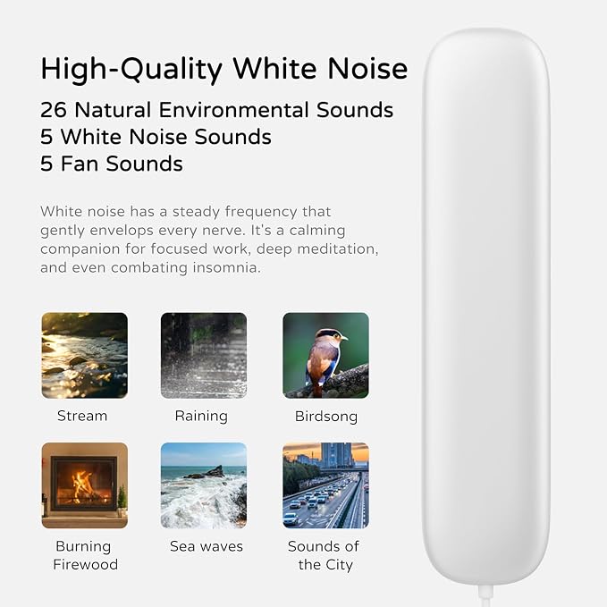 Under-Pillow Bone Conduction Sleep Speaker & White Noise Sound Machine with Sleep Timer, TF Card Compatible | for Side Sleepers & Insomnia, Calms the Mind & Supports Deeper Sleep