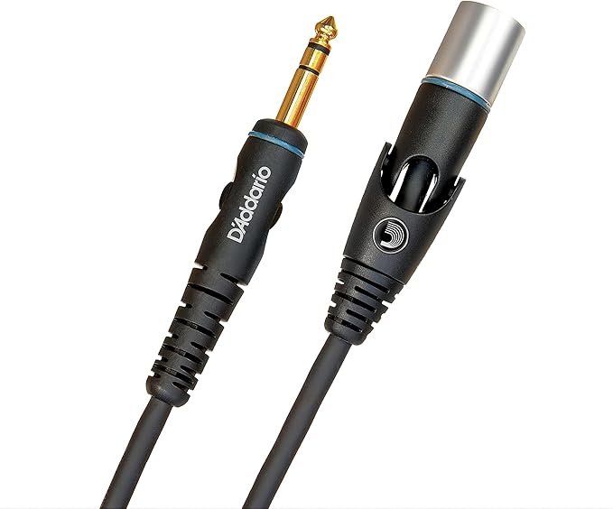D'Addario Accessories Microphone Cable - XLR Cable - Shielded for Noise Reduction - XLR Female to 1/4 Inch Male - Custom Series - 5 Feet/1.52 Meters - 1 Pack