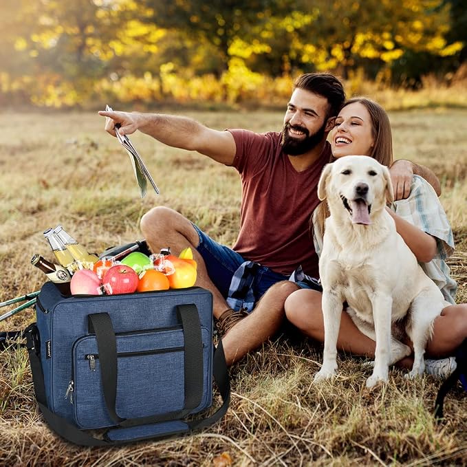 Electric Car Cooler for Vehicles, 26 QT Cooler, Folding and Portable Cool Bag for Cooling Pre-Cooled Food & Drinks, (Not Refrigerator, AC Adapter Not Include