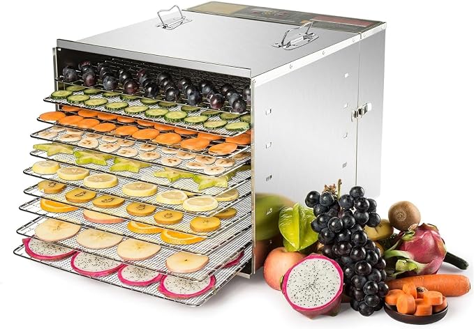 Silicone Dehydrator Sheets 6 Pcs, Resuable Mat 11 x 8in for Food Dehydrator Freeze Dryer to Prevent Food Spills, Heat-Resistant Dehydrator Trays, Dishwasher Safe, White Rectangular
