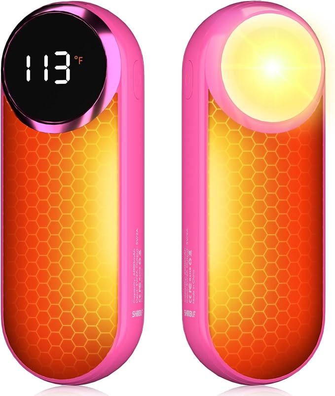 Rechargeable Hand Warmers 2 Pack - Magnetic AI Electric Hot Hands with LED Light, 3 Heat Settings Double Sided, 15H Battery Life, Portable Electric Heater for Outdoor,Hunting Camping , Christmas Gifts