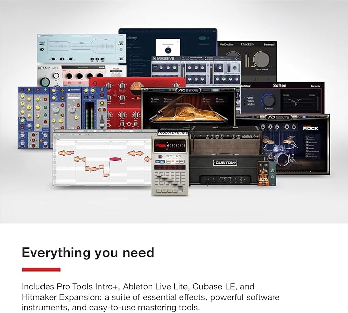 Focusrite Scarlett 2i2 4th Gen USB Audio Interface for Recording, Songwriting, Streaming and Podcasting — High-Fidelity, Studio Quality Recording, and All the Software You Need to Record