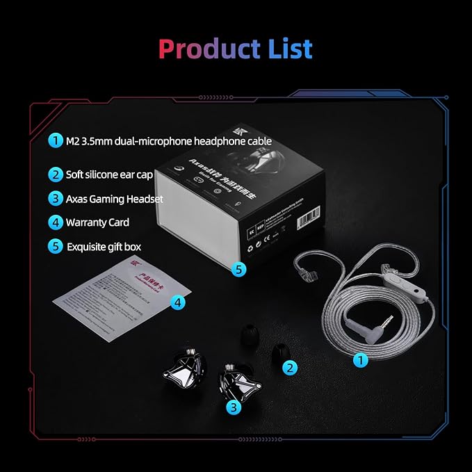 KZ Axas USB C Headphone with Mic, Noise Isolation IEM for Gaming, Comfort-Fit Type C Earphone for iPhone17 Samsung, High-Definition Decoding Cable Built-in DSP with 4 EQ Modes (White, DSP)