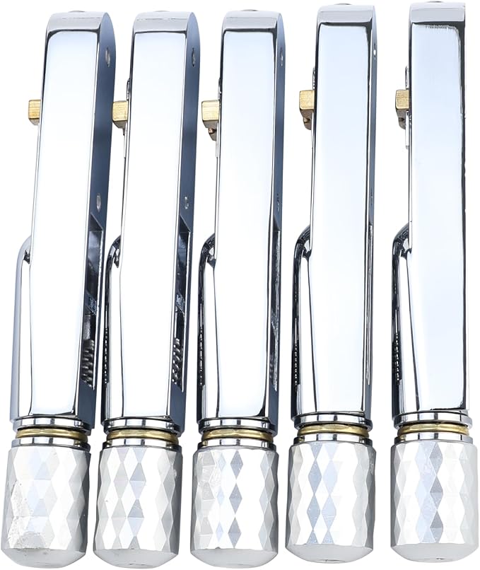 Pack of 5 Individual Single Tubular Fixed Bridge 5 String Electric Bass Bridge for Headless 5-string Bass Replacement Parts Chrome