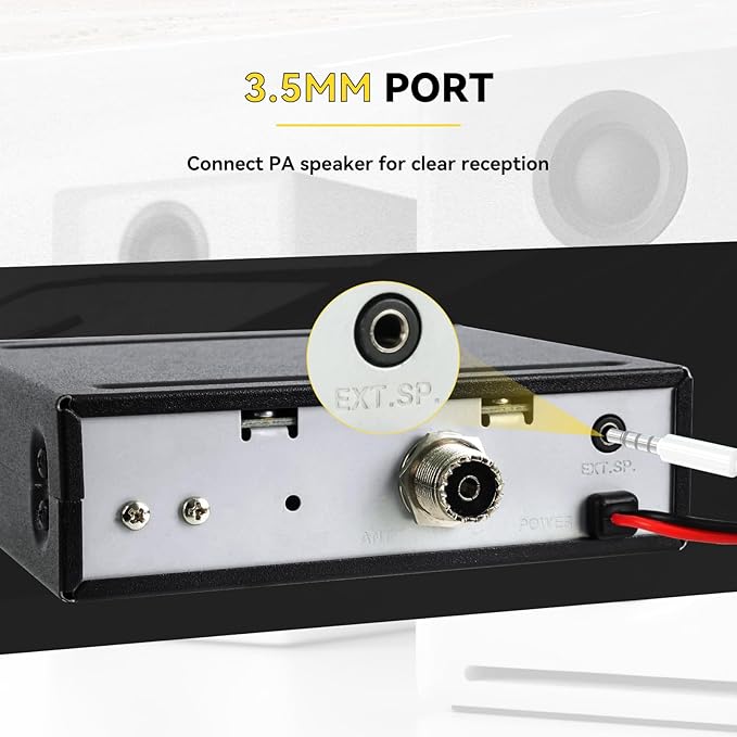 Retevis MB3 CB Radio, CB Radio Kit with Magnetic Antenna and External Speaker, PA System, Easy to Operate, Long Range CB Radio for Truckers