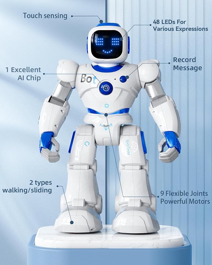 Ruko 1088 Smart Robot Toy for Kids, Large Programmable Interactive Robot with Remote Control, App Control, Birthday Gift for Boys & Girls Ages 4 5 6 7 8 9