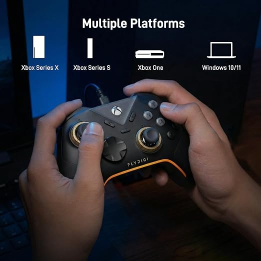 FLYDIGI VADER 5S Wired Controller for Xbox Series X|S, Xbox One, Windows 10/11, FORCEFLEX Adjustable Tension Joysticks, FORCESWITCH Triggers, 6 Remappable Buttons, 3.5mm Audio Jack