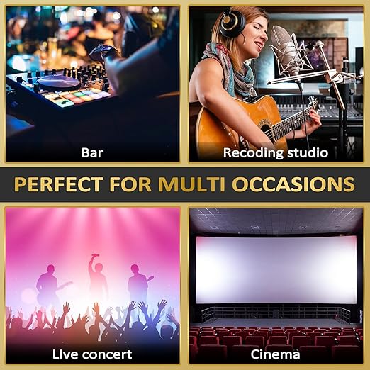 XLR Microphone Cable 10FT 4 Pack, Gold-Plated 3 Pin XLR Male to Female Balanced Mic Audio Cord, AL & OFC Dual Shielded Patch Cable for Speaker, Podcast, Mixer, Amplifier, Recording