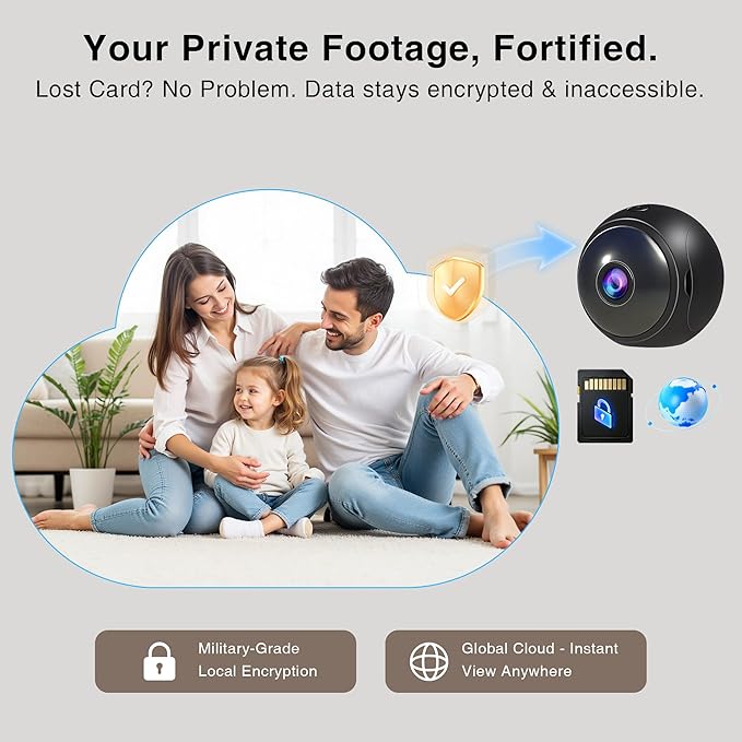 Indoor Camera Wireless-4K Mini Nanny Cam Spy Hidden Camera,Dual-Band WiFi(2.4G&5G),AI Motion Detection,Night Vision,Local Cloud Storage Security Camera for Baby,Pet Monitoring-Video Only (Black) | Dual-Band WiFi(2.4G&5G),AI Motion Detection,Night Visio...