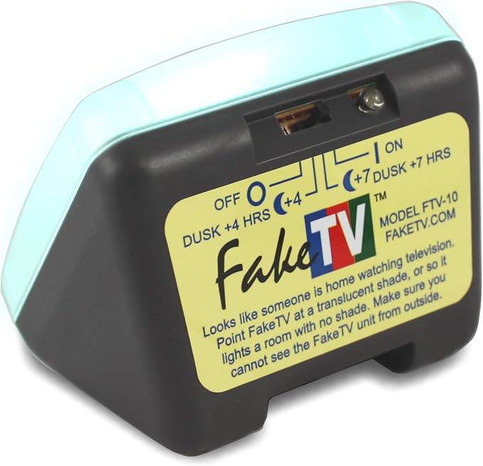 FTV-10 Charcoal TV Simulator – TV Security Light, Burglar Deterrent