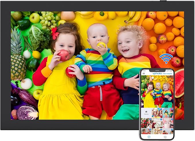 Digital Picture Frame 10.1" AI Smart-Photo-Frame - WiFi, IPS Touch Screen, Auto-Rotate, Slideshow, Load Photo Video from Phone to 32GB Digital Frame Via App Email, Free Cloud Storage, Gift for Mom Dad