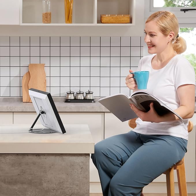 Adjustable Stand for Echo Show 15 (1st, 2nd Gen) and Show 21, Rotatable and Tiltable, Foldable Alexa Show 15 Table Stand, Aluminum Echo Show 15 Desk Holder