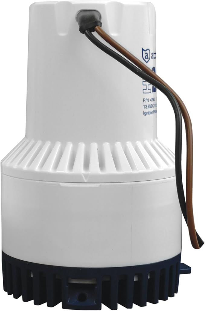 Attwood 4730-4 Heavy Duty 1,700 GPH Fully Submersible Boat Livewell/Baitwell Bilge Pump