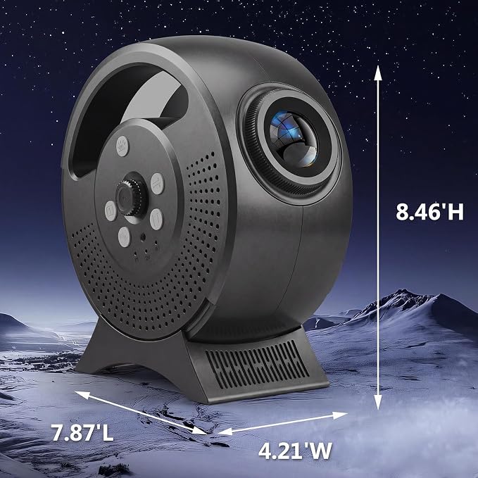 Rossetta 3D Galaxy Projector, 60 Scenes Adjustable Focal Planetarium Projector with Bluetooth Speaker, Timer & Remote Control, Ceiling Projector for Bedroom, Kids Room, Party, Gift for Kids & Adults