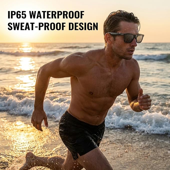 Electrochromic AI Glasses for Men & Women, Bluetooth Smart Glasses Powered by ChatGPT, AI Real-time Translation with 164 Languages, Music Play, Hands-Free Calls, Sunglasses for Daily Use, Travel
