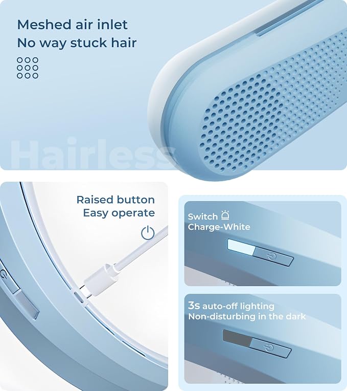 RANVOO FG10 Pro 2026 Ice Cooling Neck Fan 【Full Body Cooling 16 Hours Battery Life】 AI Personal Cooler, Immersive Neck Cold Wind, Rechargeable Strong Airflow Wearable Fan,Gift for Mom Dad