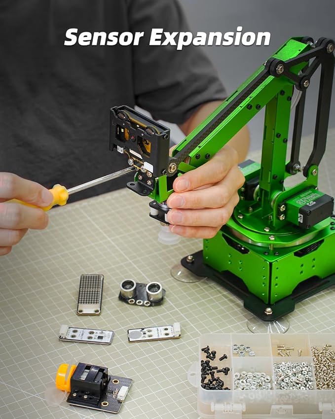 LewanSoul Robotic Arm Kit, MaxArm for Arduino Python Programming ESP32 Open Source Smart Robot Arm with Bus Servo, Suction Nozzle, WiFi Bluetooth Connection, STEM Science Education, Starter Kit