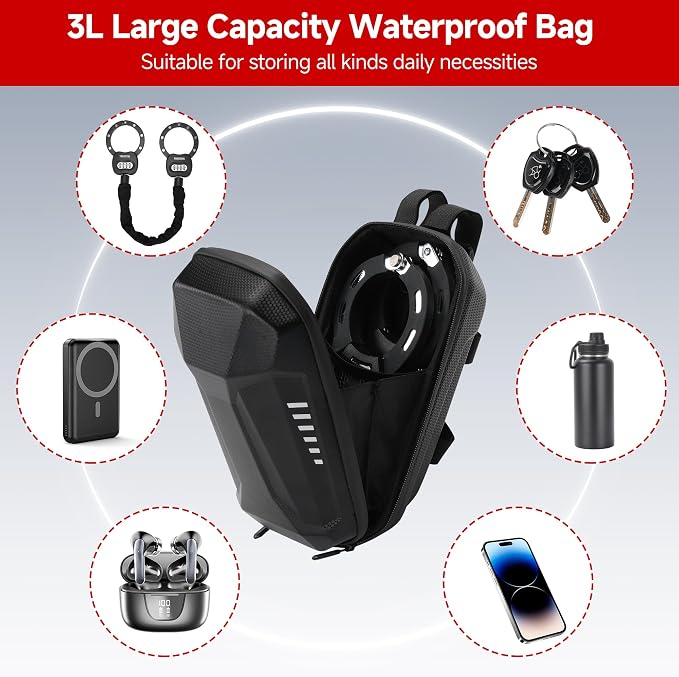 Heavy Duty Scooter Lock - 8mm Anti-Theft Chain Lock with 3 Keys, 94cm Weatherproof Security Lock for Electric Scooters, Bikes, Motorcycles