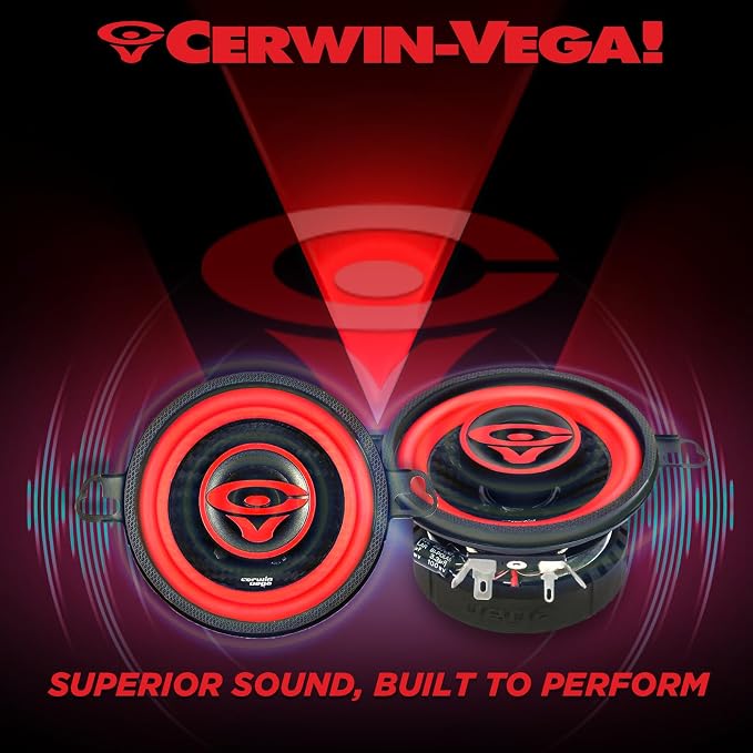 CERWIN-VEGA! V3 3.5" VEGA 2-Way 180 Watts 4 Ohm Coaxial Full Range Speakers(Pair)
