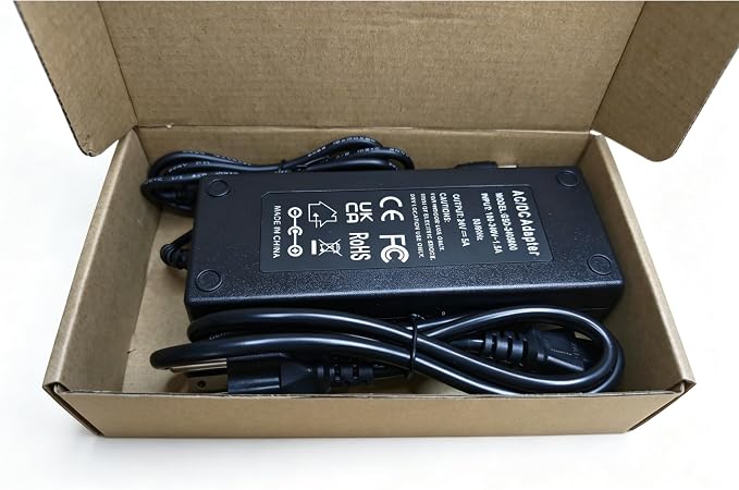 24V 5A AC/DC Adapter 100-240V AC to DC 24 Volt Converter 5amp 4A 3.75A 3.5A 3.3A 3.2A Transformer 5.5x2.5mm for LED Strip CCTV Camera LCD Monitor Massage Chair Power Supply
