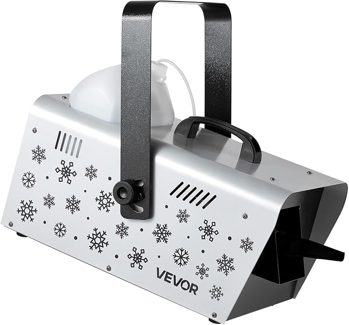 VEVOR Snow Machine, 1500W Handheld/Hanging Snow Maker By Wireless Remote Control, Portable Snowmaking Machine, High Output Snowflake Maker with 5L Tank for Christmas Party Wedding Stage Effects