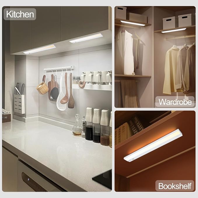 Ansen 4Packs of Under Cabinet Lighting Hardwired, 48IN 26W 1720LM, Dimmable Led Light for Kitchen/Bar/Closet, CRI>92, R9>90, 5 Color Temperature, 2700K-5000K(Warm White, Cool White, Daylight)
