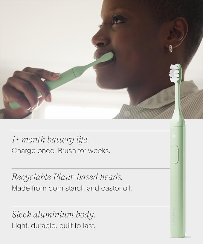 SURI 2.0 New Sonic Electric Toothbrush with Pressure Sensor | 1 Month+ Battery | Electric Toothbrush for Adults | Travel Toothbrushes | Tooth Brush | Green